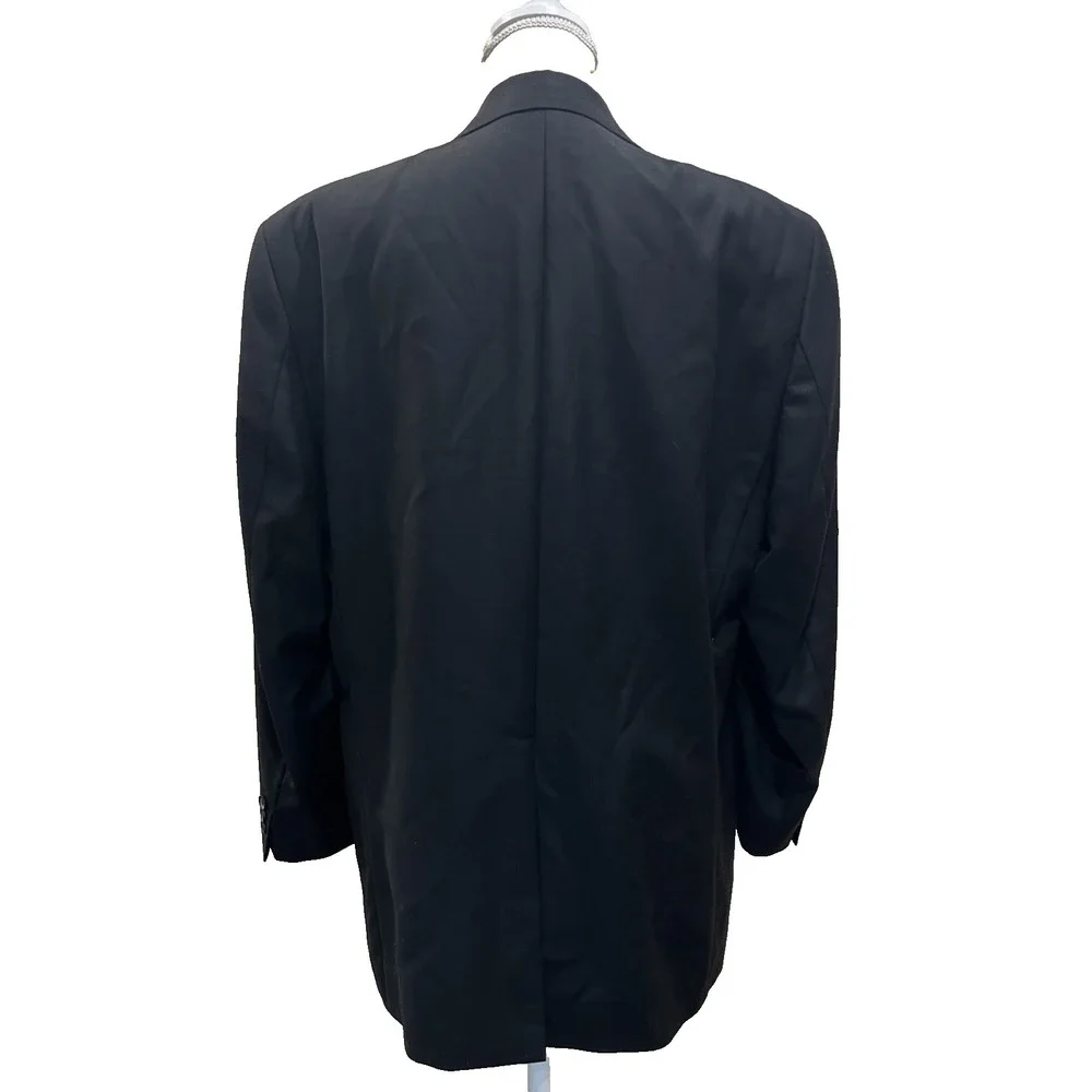 VTG Ralph Lauren Mens Size 42R Black Wool & Cashmere Sport Coat Suit Jacket LRL
